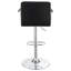 Tabouret de bar chromé réglable avec accoudoirs-1464225605