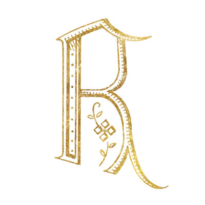 French Sewing Letter R by Wild Apple Portfolio - Wrapped Canvas Painting