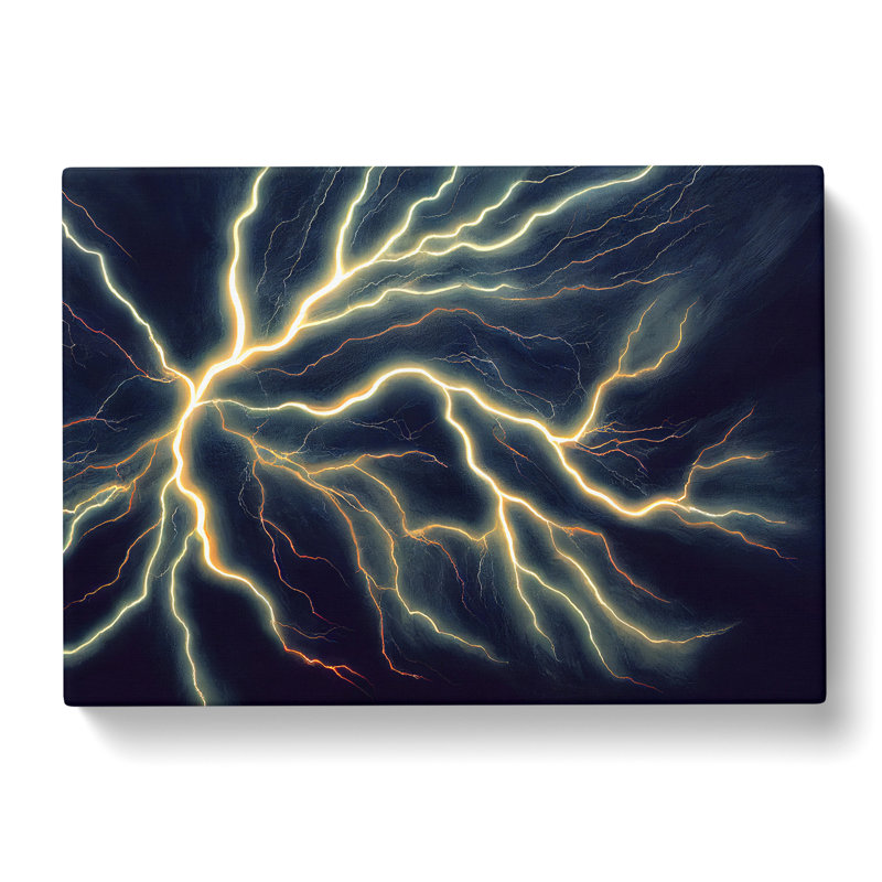 Pretty Lightning Bolt - Wrapped Canvas, 35cm H x 50cm W x 3cm D