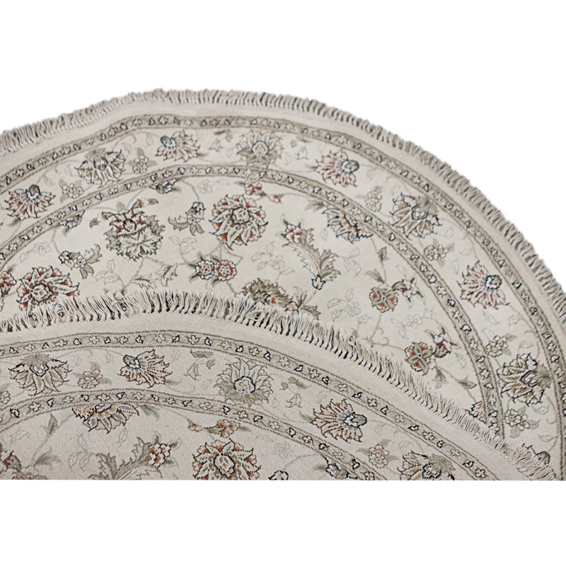 Hand Knotted Area Rug in Ivory