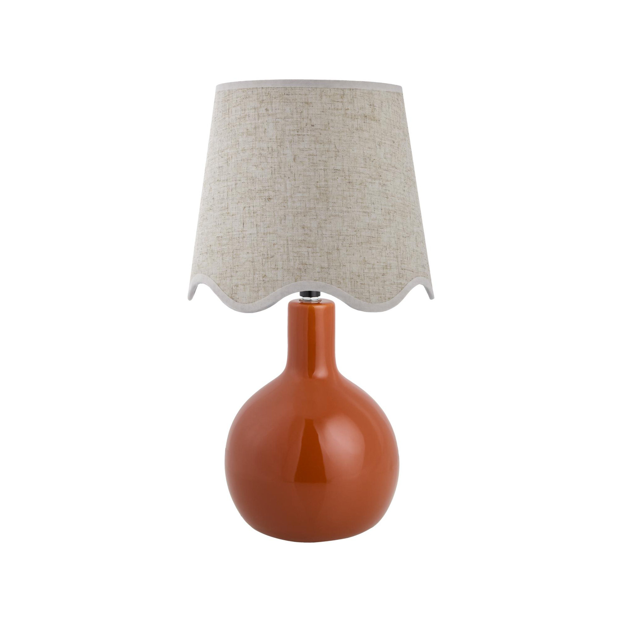 Maura Accent Table Lamp, Orange, Beige, 15"H x 9"W x 9"D