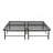 Metal Platform Bed Base - Queen Size Mattress Foundation Bed Frame, Black-1590213832