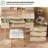Marcelline 7-Drawer Vanity Desk with LED Mirror & Carved Details