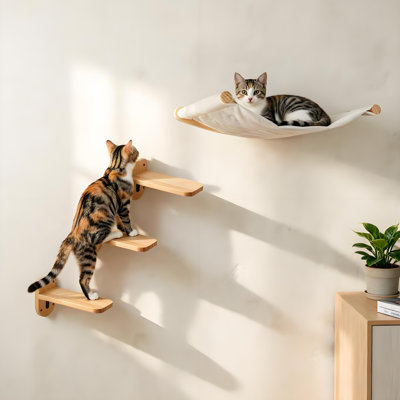 Cat Hammock Bed with 3 Steps Set