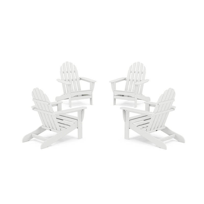 POLYWOOD Classic Adirondack Conversation Set, White