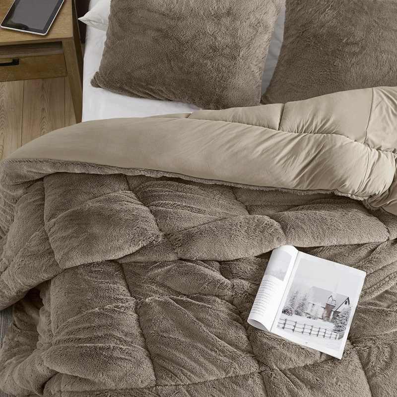 Ensemble d'édredon Are You Kidding Olive Taupe Coma, Édredon grand