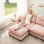 Rose modulaire avec chenille de haute qualité, conception et installation facile pour la chambre à coucher, coussins décoratifs en nuage, éponge de résilience, agencement flexible pour différents espaces de vie