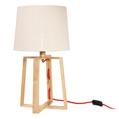 Agee Solid Wood Table Lamp