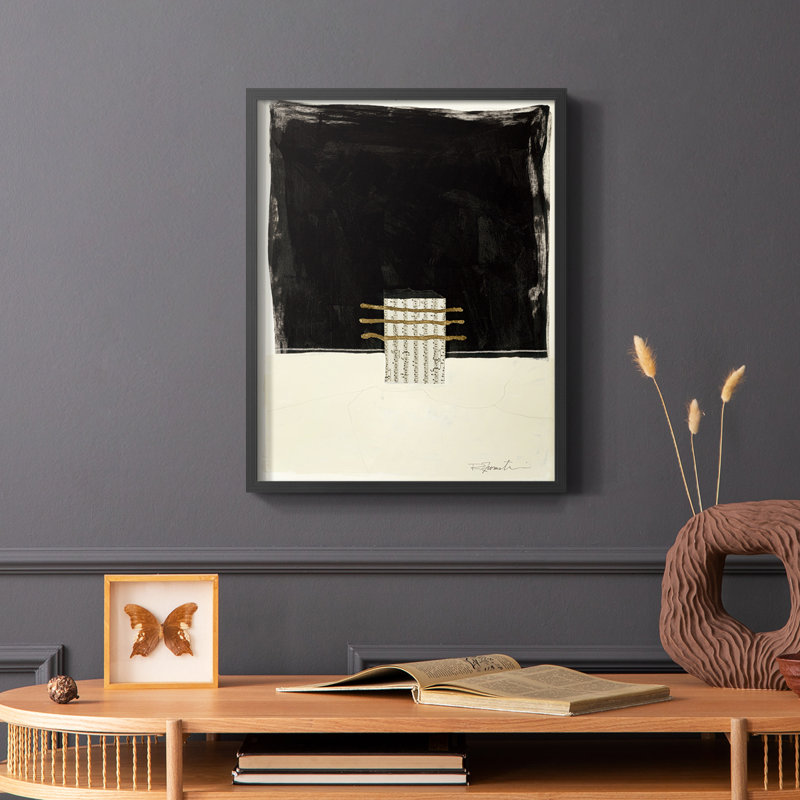 «Debout fort IV», reproduction encadrée - bois massif, Cadre simple noir, H 14 po x l 11 po
