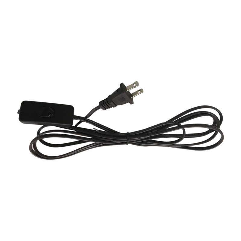 Inline Toggle Switch Replacement Lamp Cord, Brown