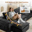 Canapés modulaires, canapé modulaire désossé avec siège profond et coussin moelleux, canapé modulaire confortable avec repose-pieds convertible, aucun assemblage requis-371851650