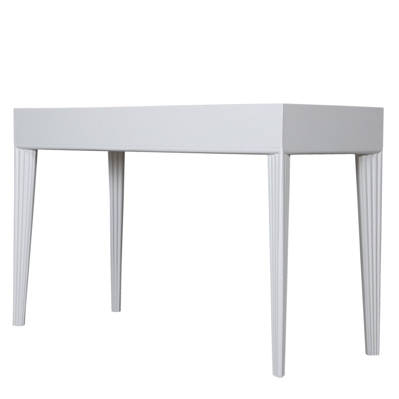 Barcelona Solid Wood Writing Desk, White
