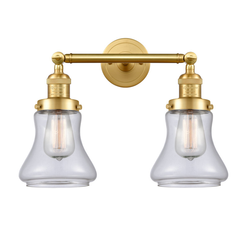 Edda 2 - Light Dimmable Vanity Light, 6 Watt Vinage LED Bulb, Clear, Satin Gold