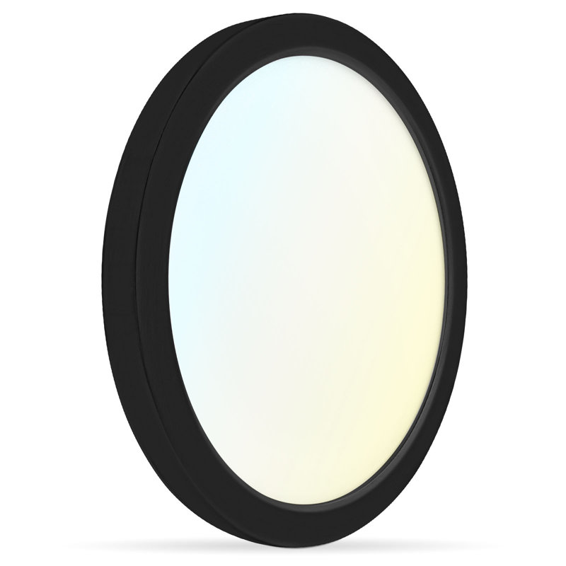 Plafonnier encastré à DEL 9 pouces Mercer41 ™, 18W 1250LM, 5CCT 2700K-5000K, à intensité variable, nickel brossé, Noir