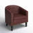 Boney 29" W Stain Resistant Faux Leather Tufted Barrel Chair-641031805