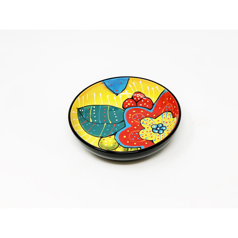 Tyrique Salad Bowl 26Cm - Red Yellow Flower