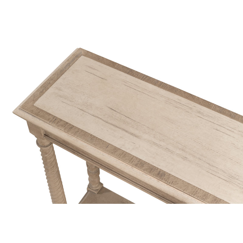 Barn Grey Pinewood Console Table with Twist Spindle Legs