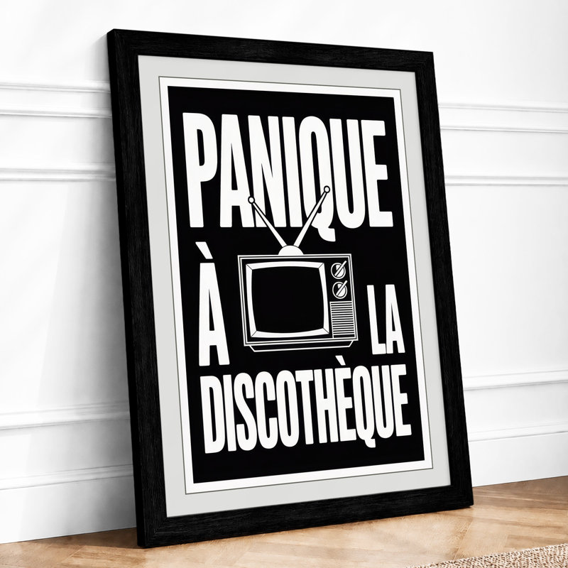 Panic At The Discotheque Retro - Print, A2 - 59.4 x 42.0 cm, Black