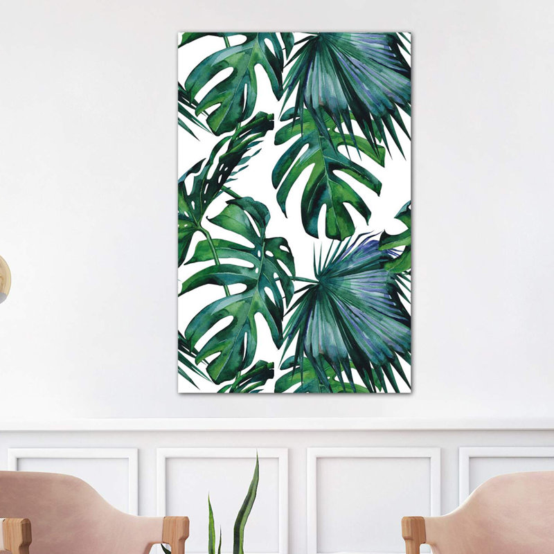 Classic Palm Leaves by Nature Magick - Wrapped Canvas Print, 101.6 cm H x 66.04 cm W x 3.175 cm D