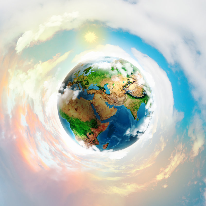 "Earth Earth" par Sergueynivens, impression sur toile tendue, H 12 po x l 12 po