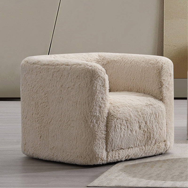 Fauteuil d'appoint pivotant beige