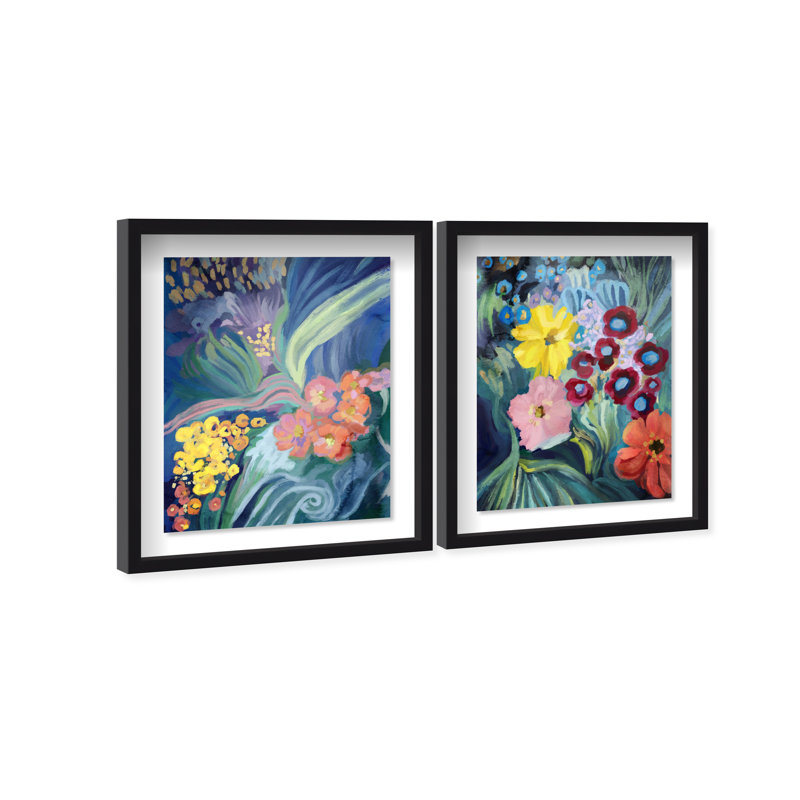 Spring Motion Set Set by Oliver Gal, 75"H x 63"W, Black Shadowbox