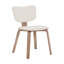 Chaise d'appoint rembourrée de style Mid-Century avec pieds en bois pour le salon (ensemble de 4)-582628135