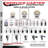 4 Inch_Nylon ½ Inch Threaded Stem Caster Set 2 Brakes SCC
