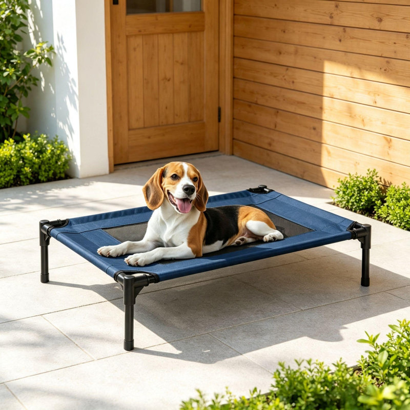 Polyester Pet Bed, Blue