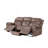 Zubaida Two Tone Chocolate Velvet Recliner Sofa W/USB Port & Drop Down Table
