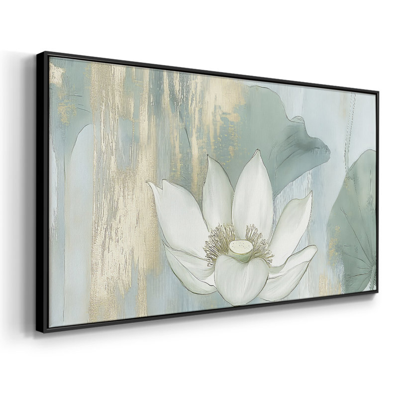 Botanical Series-CCDCLXIV- Toile tendue avec châssis tendue, prête à être accrochée, Noir, H 17 po x l 33 po