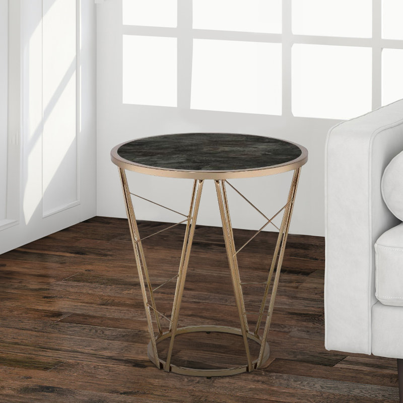 Glass Top End Table