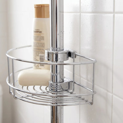 Croydex Clip-On Shower Riser Rail Basket