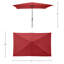 Parasol de patio rectangulaire - Parasol à manivelle 10 pi avec bouton-poussoir inclinable pour meubles d'extérieur, terrasse, jardin ou piscine par Pure Garden (Rouge)-1752484757