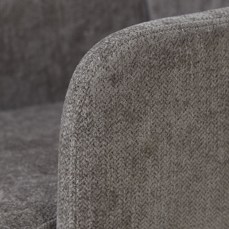 Hearston Linen Upholstered Dining Chair in Grey, 6