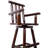Rustic Bar Stool - Fir Wood Construction, Comfortable Backrest, 360° Swivel, Ideal For Kitchen, Dining Room, And Pub-1055332879