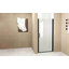 Porte de douche pivotante avec cadre en aluminium, porte de douche demi-cadre pour Bethroom