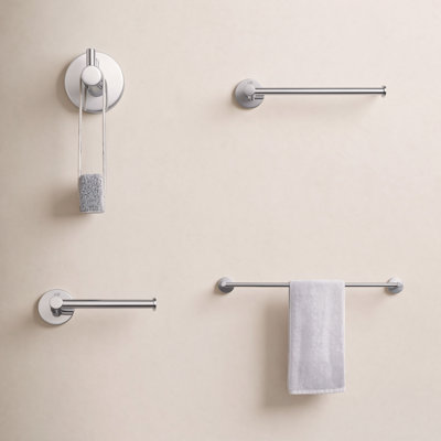 Circular 5-Piece Bathroom Hardware Set