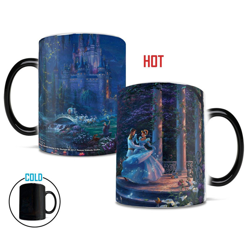 Verres à changement de chaleur Thomas Kinkade - Cendrillon dansant Cendrillon - 11 oz