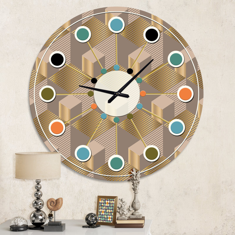 Horloge murale rétro Mid-Century, Moyenne