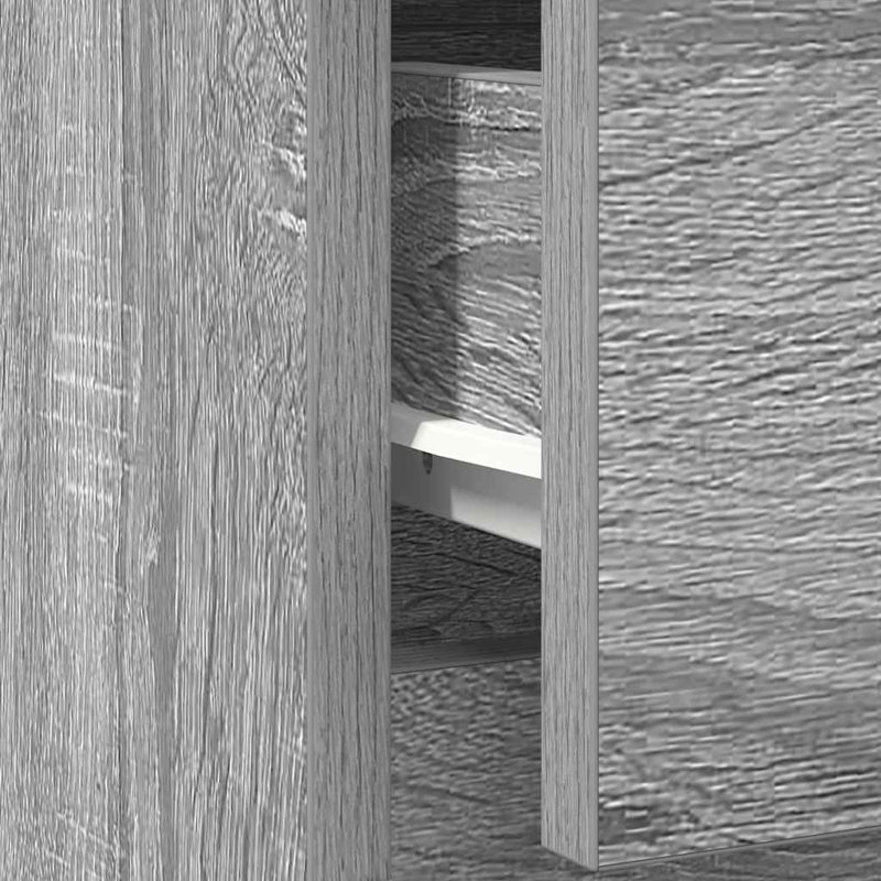 Sideboard With Drawer 71X35x84 Cm Engineered Wood, Grey Sonoma
