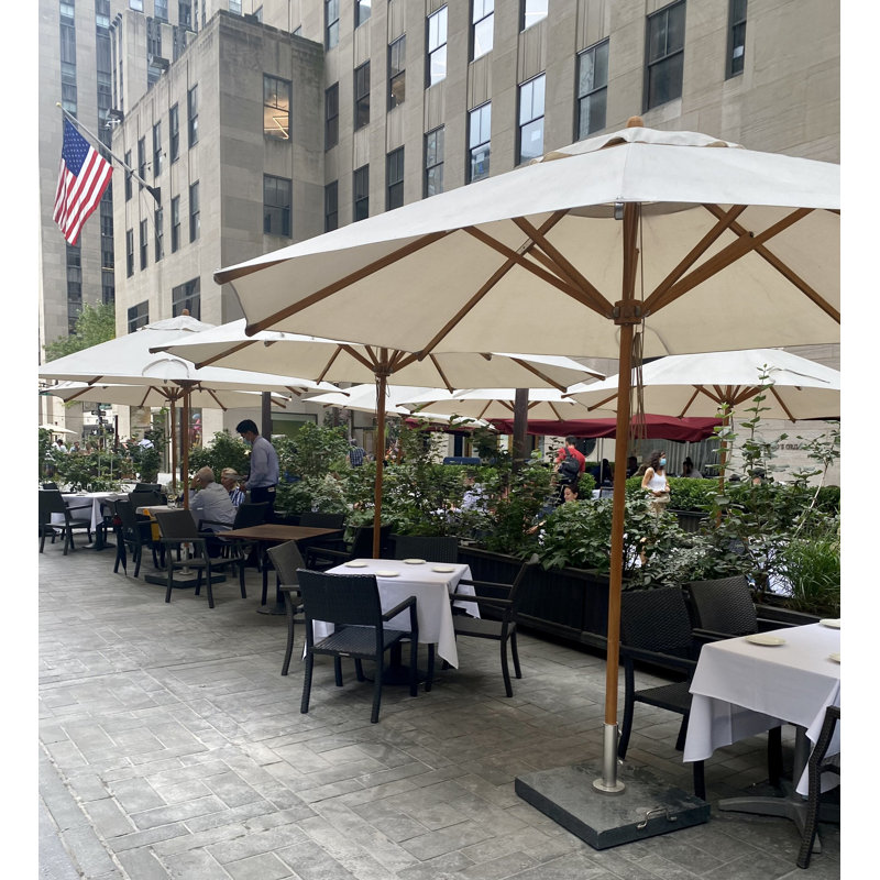 Levante Square Market Umbrella, Ecru, 132" W x 132" D
