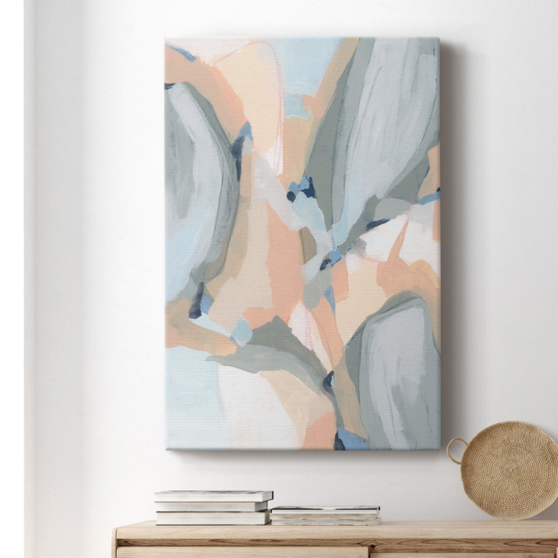 Pastel Cavern I - peinture sur toile tendue, H 18 po x l 12 po x P 1 po