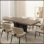 Table de salle à manger extensible pour 4 à 10 personnes, transformateur en bois avec base piédestal double robuste noire, grande table moderne extensible-96621337-96621338
