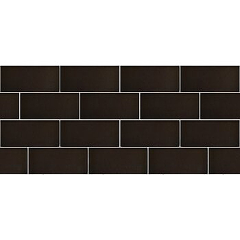 Forever Glossy 3 in. x 6 in. Straight Edge Glass Subway Wall Tile Peel & Stick, Bronze