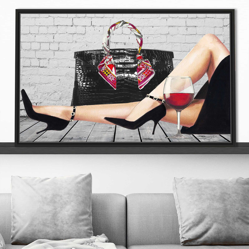 " Hers 2 (Horizontal) " by By Jodi, 31.5" H x 51.5" W x 2" D, Black Floater Frame
