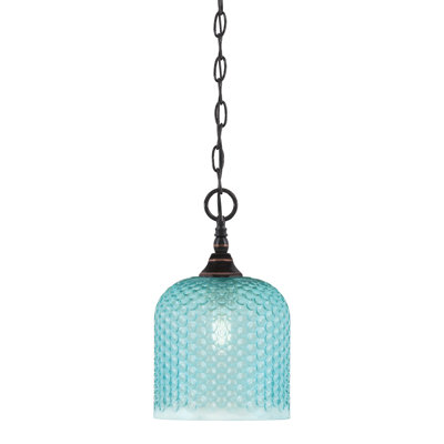 Mini-luminaire suspendu en chaîne avec verre