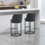 Ensemble de 2 tabourets de bar à hauteur de comptoir, tabourets d'appoint rembourrés en tissu de lin moderne avec dossier pour îlot de cuisine | Idée de cadeau