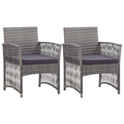 Armchairs Outdoor Wicker Lounge Chair with Cushions Poly Rattan by Ebern Designs