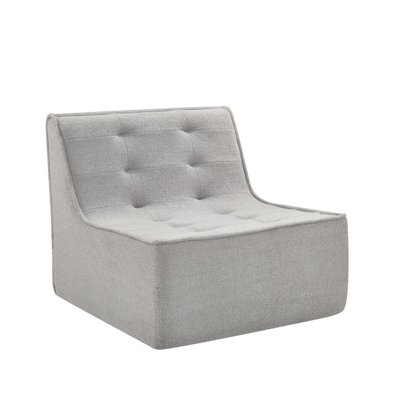 Fauteuil à billes Fireside, Velours gris velours